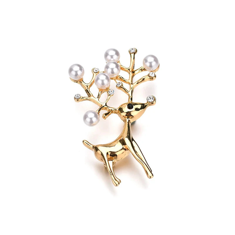 Classic Trendy Animal Brooches For Women Girls Fashion Simulated pearl