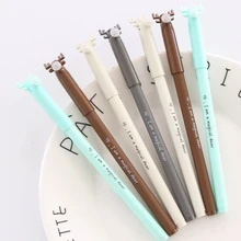 12 шт./лот Горячая стираемая 0,5 гелевая ручка Милая Черная полная заправочная игла ручка канцелярские товары для творчества