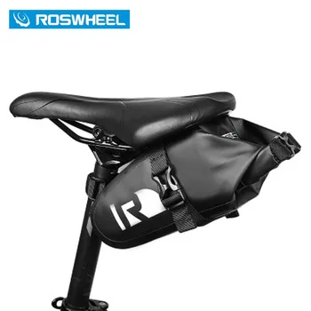 

ROSWHEEL Waterproof Bike Waddle Bag High End Rainproof PVC MTB Bike Rear Bags Cycling Rear Seat Tail Bag Bicycle Bag 131363