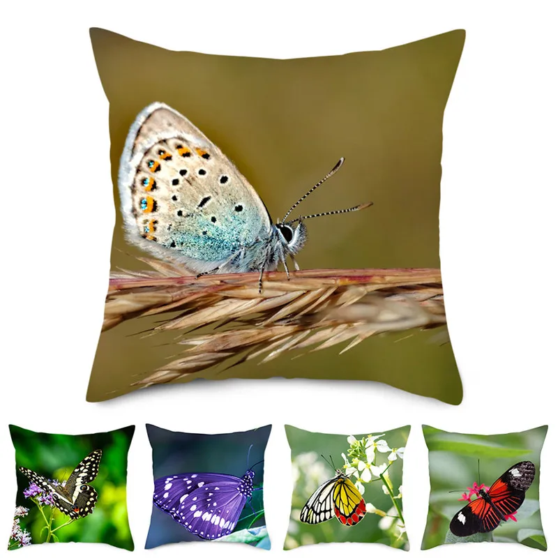 

Fuwatacchi Butterfly Pillow Cover Throw Pillows For Sofa Throw Pillows Home Cushion Cover For Car Home Room Decorative Pillows