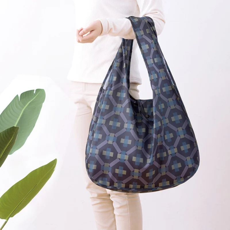 

New Storage Shopping Bag with Hasp Women's Handbags Waterproof Thick Reusable Grocery Shopping Bag Foldable Tote Bags