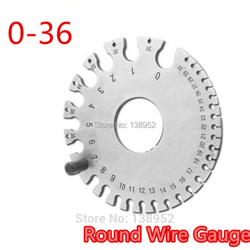 0 36 Round Wire Gauge 2MM Weld Diameter Gauge Welding Inspection Stainless Steel Inch Inspection