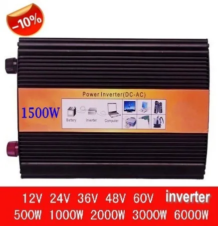 

Pure Sine Wave 1500W DC/AC 24V 240V Power Inverter Converter
