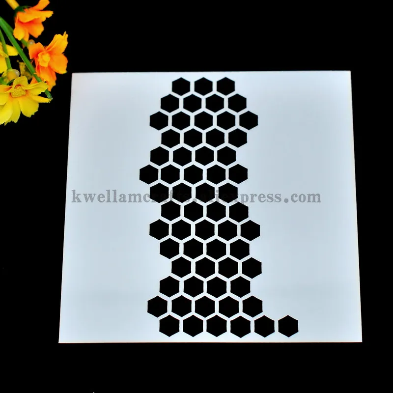 

Scrapbooking tool card DIY album masking spray painted template drawing stencils laser cut templates honeycomb KW65414