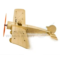 Micro Balsawood Airplane Kit Fokker-E Aircraft Model 420mm Wingspan Electric Remote Control Aeroplane for Indoor Park Fly K8 2