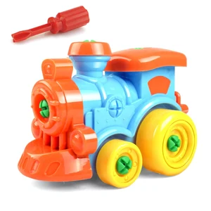 Image 5 - Diy desmontagem com chave de fenda montado brinquedos crianças trem carro de brinquedo avião carro blocos de construção modelo ferramenta brinquedo educativo