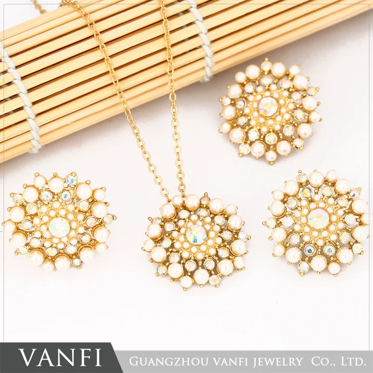 

Fashion African Crystal Beads For Women Wedding Gold Jewelry Set