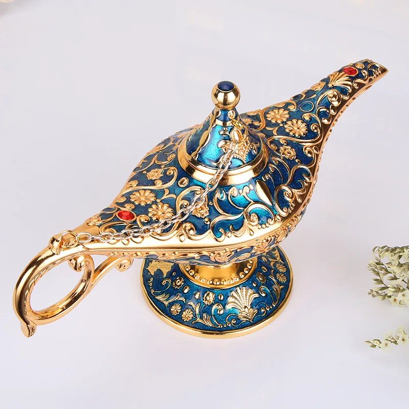 European Retro Sculpture Flower Aladdin And The Magic Lamp Tea Pot Crafts Ornament Stage Tool Russian | Игрушки и хобби