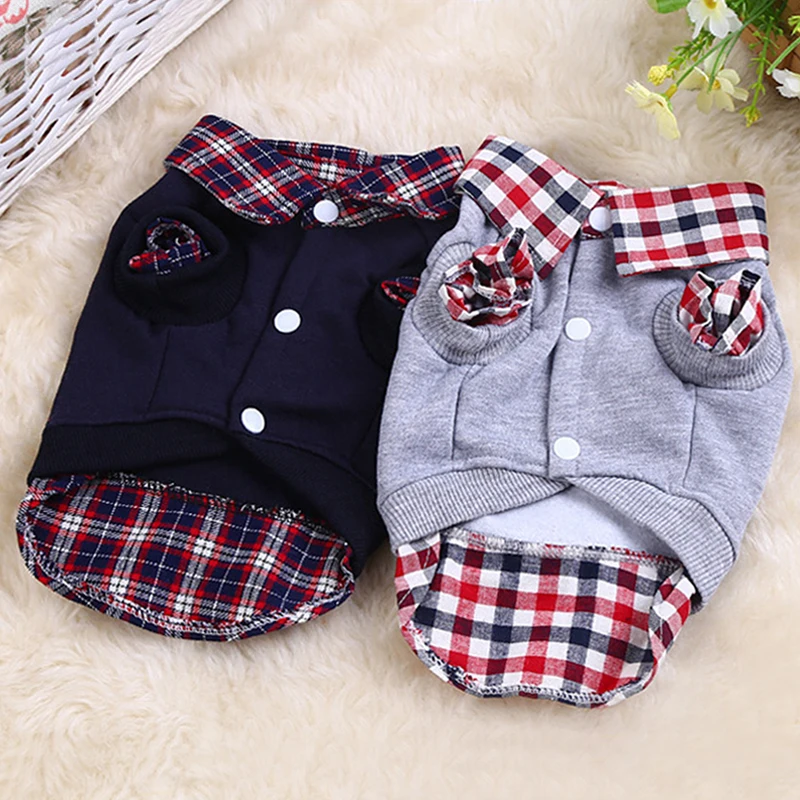 

Plaid Dog Jacket Winter Dog Clothes for Small Medium Dogs Coat Soft Pet Sweatshirt Warm Pet Cat Hoodie Chihuahua Clothing 12d4