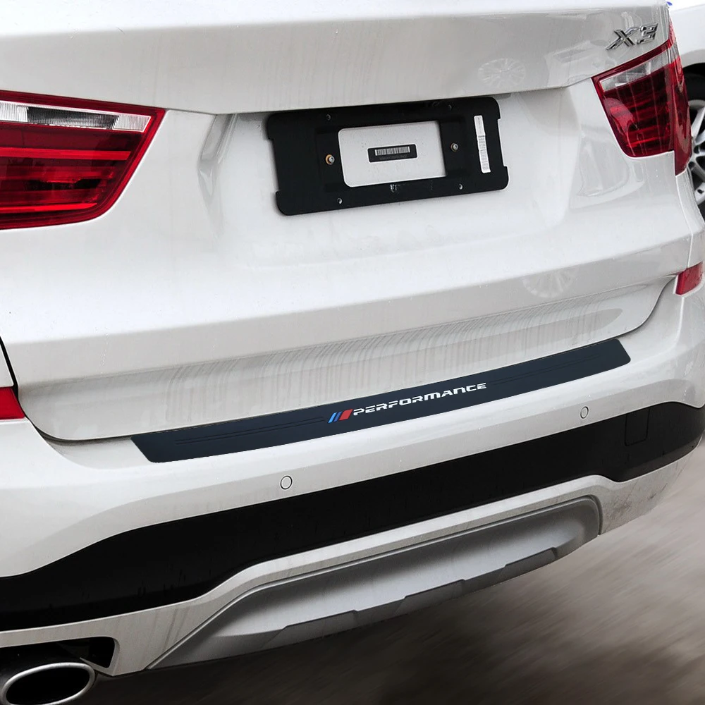 New Performance Car Rubber Rear Bumper Trim Guard Plate Protector Sticker For BMW X3 f25 e83 X4 f26 X5 e70 e53 f15 f85 X6 f16 X7