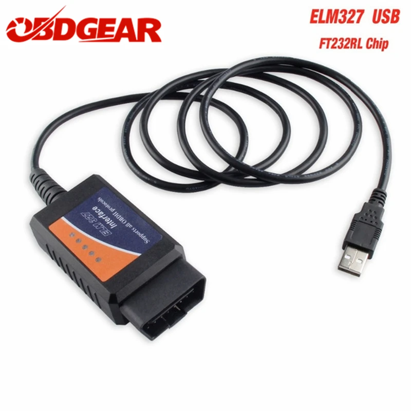Автомобильный сканер ELM327 USB FTDI с переключателем чип FT232RL V1.5 ELM 327 Doagnostic EML327 OBD 2 для
