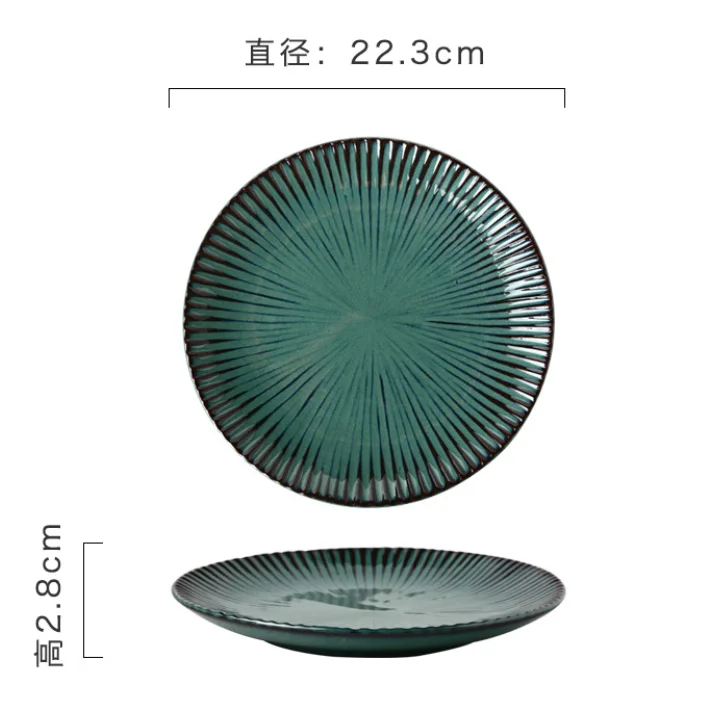 9-керамическая тарелка дюймовая столовые приборы ретро Творческий западные плит сервировочное блюдо Зарядное устройство Плиты обеденные тарелки для Кухня расходные материалы