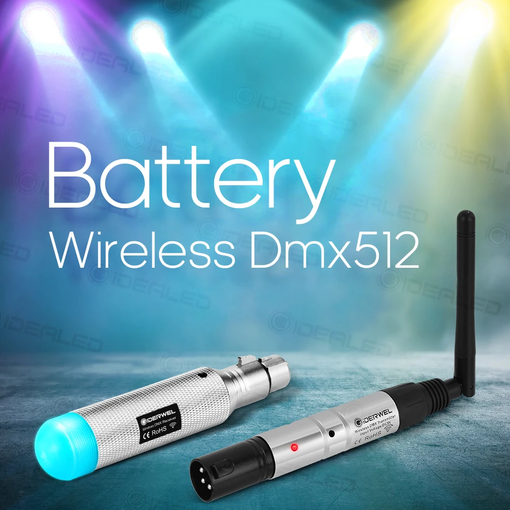Dmx512 приемник передатчик с батареей Dmx беспроводной 2 4 GISM 500 м дистанционный для