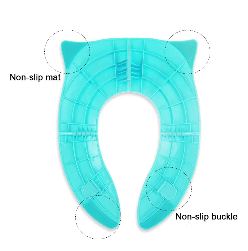 Коврик для унитаза обновленный большой нескользящий Силиконовый коврик для путешествий складной портативный многоразовый сиденье для унитаза для приучения к туалету Чехлы складывающийся горшок сиденье