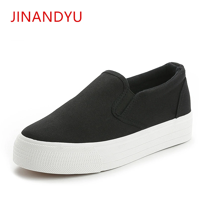 black platform canvas shoes
