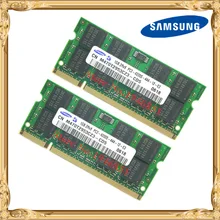 Samsung ноутбук памяти 2 Гб 2x1 ГБ 533 МГц PC2-4200 DDR2 ноутбук ram 533 4200S 1G 200-pin SO-DIMM