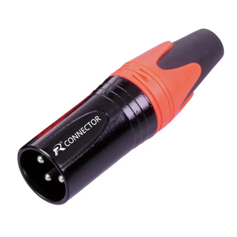 10 шт./лот 3 Pin XLR штекер Jack Мужской/Женский микрофон разъем MIC адаптер XLR кабель терминальный аудио разъем провода 7 цветов - Цвет: Male Orange