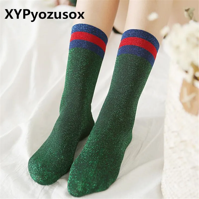 Buy 1 Pair Fashion Harajuku Women Glitter Socks Casual