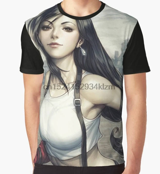 

All Over Print T-Shirt Men Funy tshirt Tifa Final Fantasy Short Sleeve O-Neck Tops Tee women t shirt