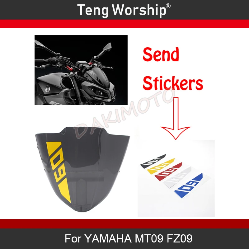 

NEY MT09 Motorbike Small Windshield Wind screen For Yamaha MT09 MT-09 FZ-09 MT 09 FZ09 2017 2018 2019