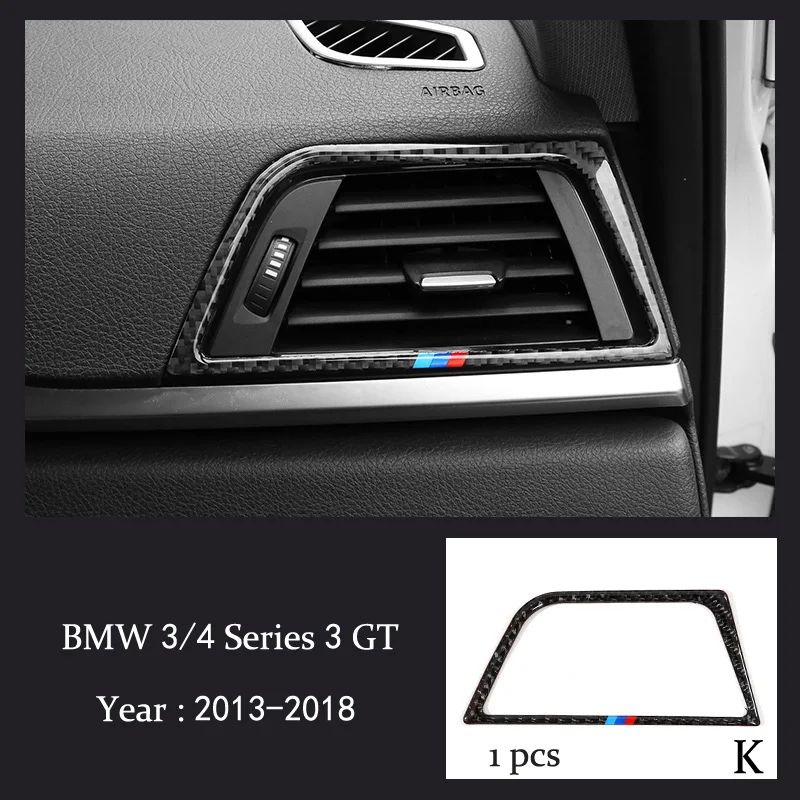 Консоль из углеродного волокна, коробка переключения передач, рамка, CD панель, светильник для чтения, накладка, наклейка для BMW 3, 4 серии, 3GT, F30, F31, F32, F34 - Название цвета: K Type