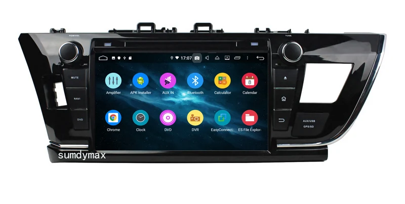 Excellent 9" two din android 9.0 car radio gps for toyota corolla left driving 2014 2015 2016 with gps navigation built in wifi audio 6