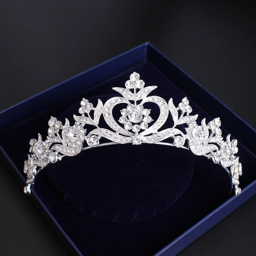 

Xinyun New Korean Fairy Girl Rhinestone Flower Crown Bridal Tiara Wedding Hair Accessories Princess Party Dress Crown Decoration