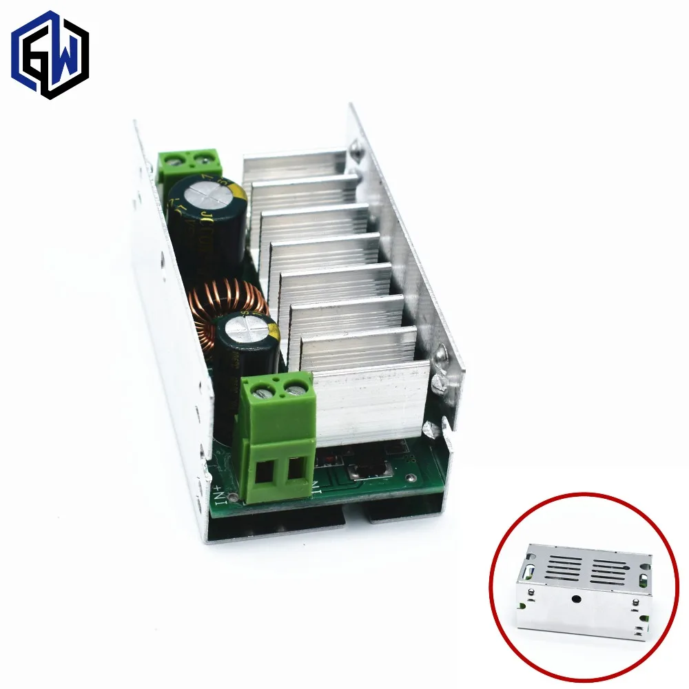 

TENSTAR ROBOT 200W DC-DC Boost Converter 6-35V to 6-55V 10A Step Up Voltage Charger Power with Shell