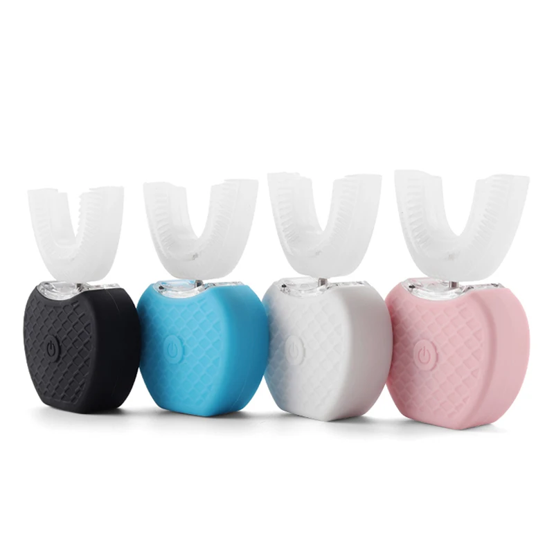 360 Degrees Intelligent Automatic Sonic Electric Toothbrush U Type Tooth Brush USB Charging Tooth Teeth Whitening Blue Light
