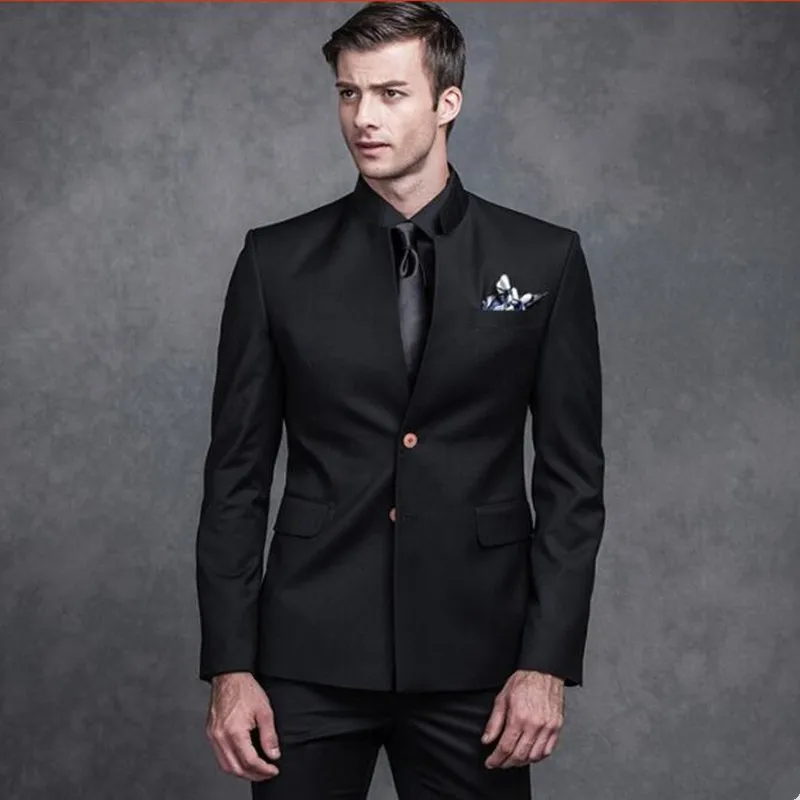 Traje cuello mao hombre Imagui