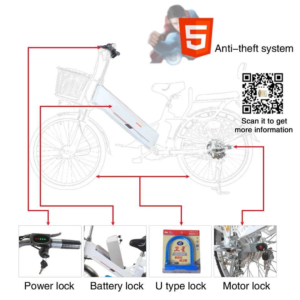 Best 24 inch double suspension electric bicycle detachable charging 350W 60 v 12 A e bike 55KM Burglar alarm 4 Best 24 inch double suspension electric bicycle detachable charging 350W 60 v 12 A e bike 55KM Burglar alarm 4