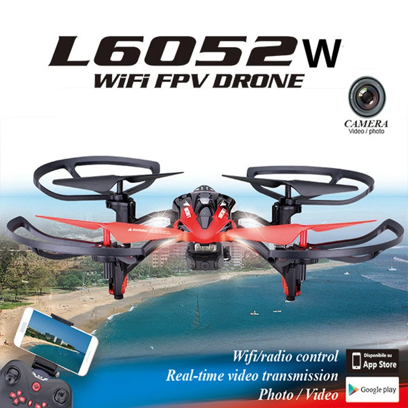 

Lishitoys L6052W RC Drone Wifi FPV RC Quadcopter 30W HD Camera 2.4G 4CH 6-axis RC Helicopter Remote Control Drone Toys Gift Toy