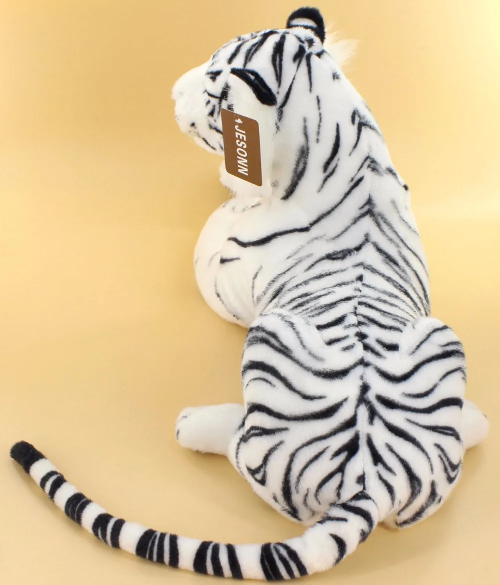 JESONN реалистичные мягкие животные белые Тигры реалистичные плюшевые игрушки для детей подарки на день рождения