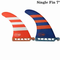 Серфинга Longboard плавники для серфинга одиночный плавник 7 "серфинга синий/красный цвет плавник для серфинга 7 Длина