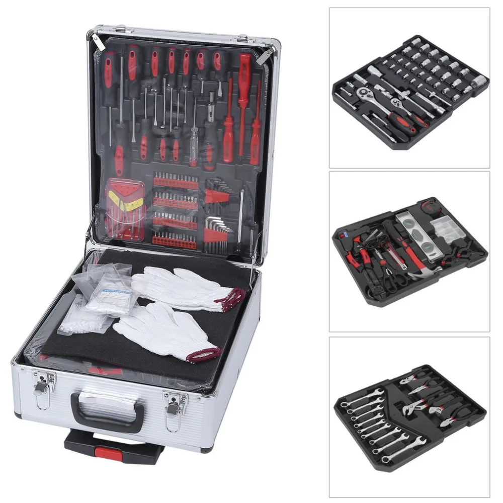 

New 629pcs/set Mechanic Set Alloy Trolley Case Auto Home Repair Combination Tool Premium Carbon Steel Bike Hand Tool Kit