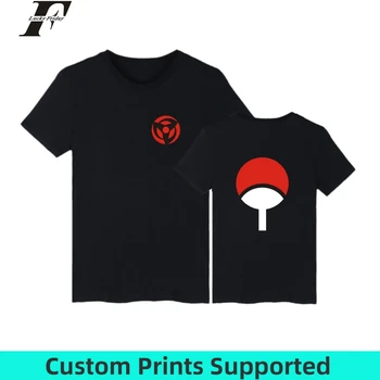 

LUCKYFRIDAYF Naruto T Shirt Men Hokage Ninjia Short Sleeve Tee Shirt Cotton Uchiha Syaringan Tshirt Funny Anime Fashion Custom