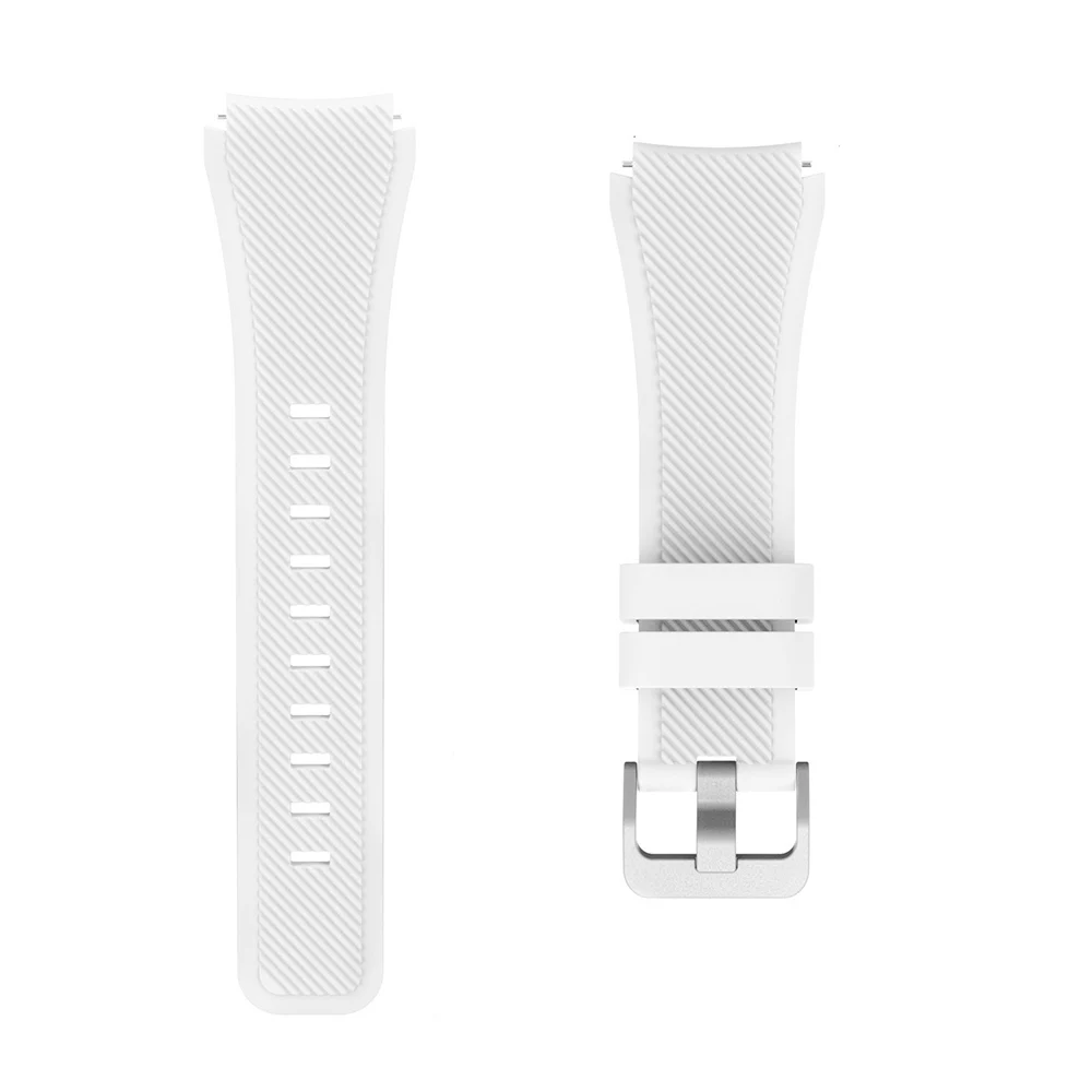 22 мм ремешок для samsung gear S3 Frontier классические часы силиконовый браслет спортивные силиконовые полосы ремешок для samsung Galaxy Watch 46 мм - Цвет ремешка: White