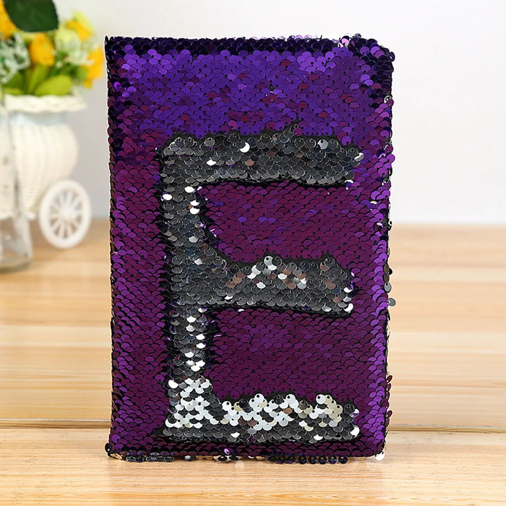 

Smooth Writing Exquisite Stationery School Office Colorful Sequins Daily Memo Gift English Letter Eye-protect Notebook Fashion