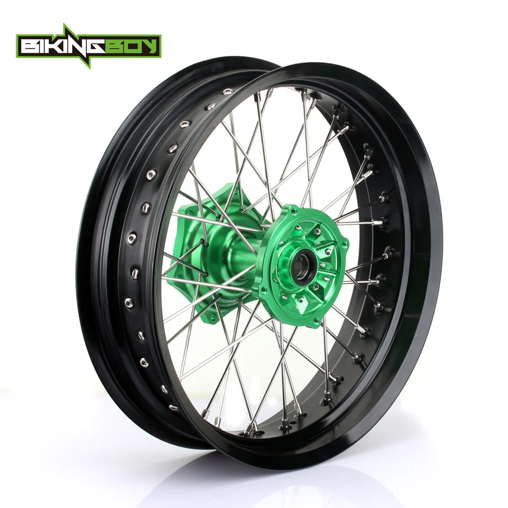 BKINGBOY 17 &quotмотокросса MX внедорожный задний обод колеса ступица для KAWASAKI KLX450 07 08 09