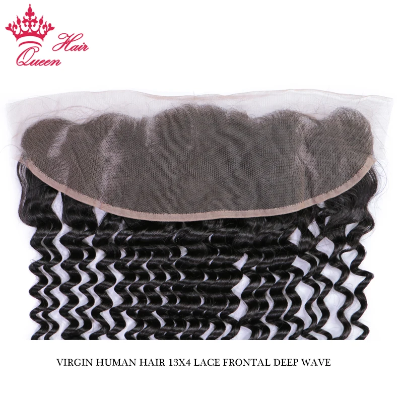 Deep wave Brazilian Virgin Human Hair Lace Frontal Closure 13\