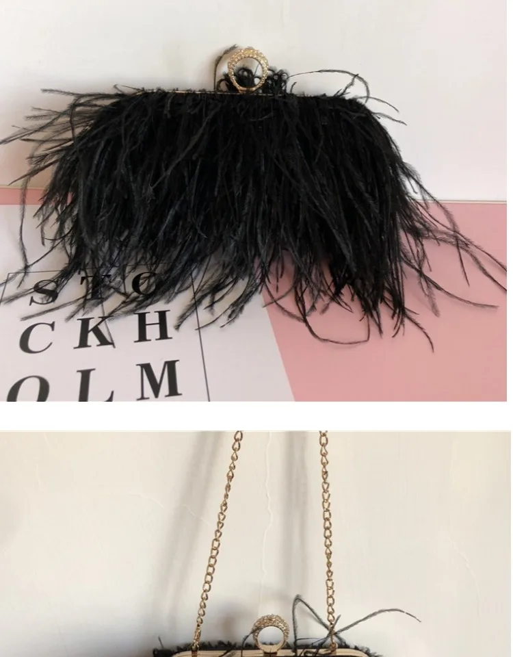 Роскошные сумки женские сумки дизайнерские вечерние сумки клатч женские сумки на цепочке дизайнерские страусиные перья