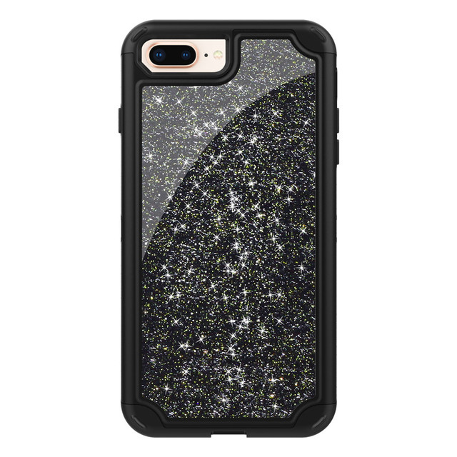iPhone 7 8 Plus XR XSMAX Luxury Glitter 360 Degree Shockproof Case Solid Matte Anti Knock Hybrid Armor Full-Body Protection