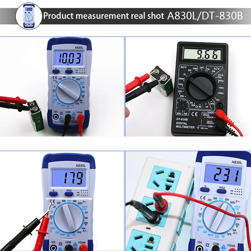 A830L DT-830B ЖК-цифровой вольтметр Омметр Амперметр мультиметр DC AC Вольт-диод Freguency мульти тест er Вольт Тест er тестовый ток