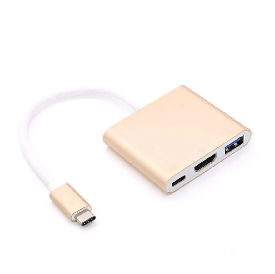 3 в 1 концентратор типа C USB PD 4K * 2K 1080p HDMI USB3.0 0 адаптер для Macbook Samsung S10 S9 S8 Huawei p30 p20 pro| |