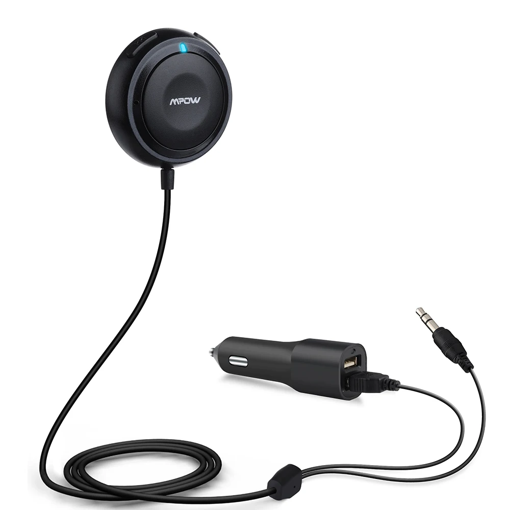 VicTsing Bluetooth Hands-Free автомобильный комплект беспроводной стерео аудио музыкальный приемник Двойной Порт USB Автомобильное зарядное устройство с петлей шумоизолятора