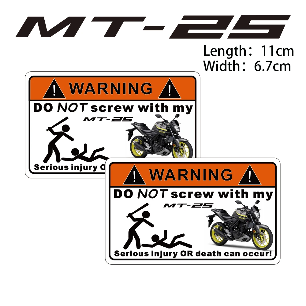 

KODASKIN 2 Pieces Do Not Screw Warning Sticker Decal for YAMAHA MT-25