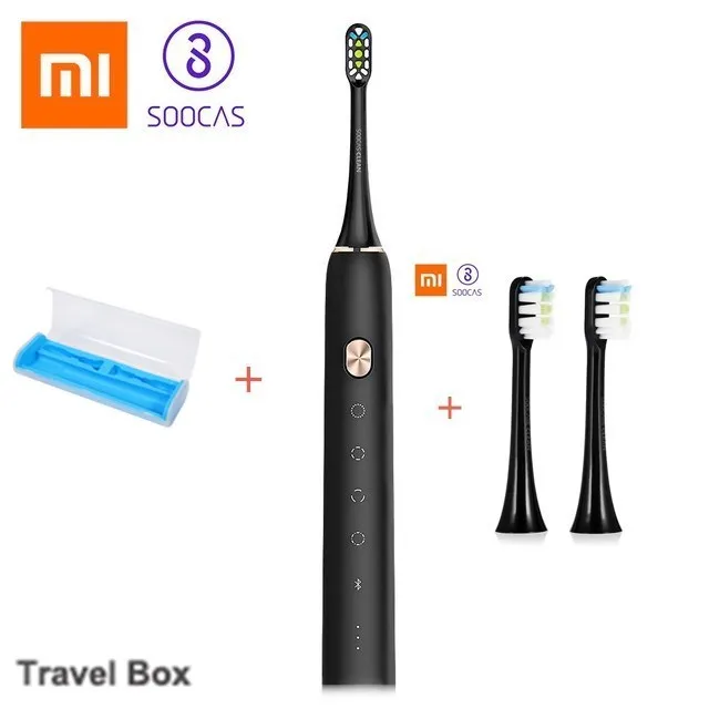 Xiaomi Mi домашняя Soocare X3 Soocas электрическая зубная щетка Водонепроницаемая беспроводная зарядка звуковая обновленная перезаряжаемая ультра звуковая зубная щетка - Цвет: Синий