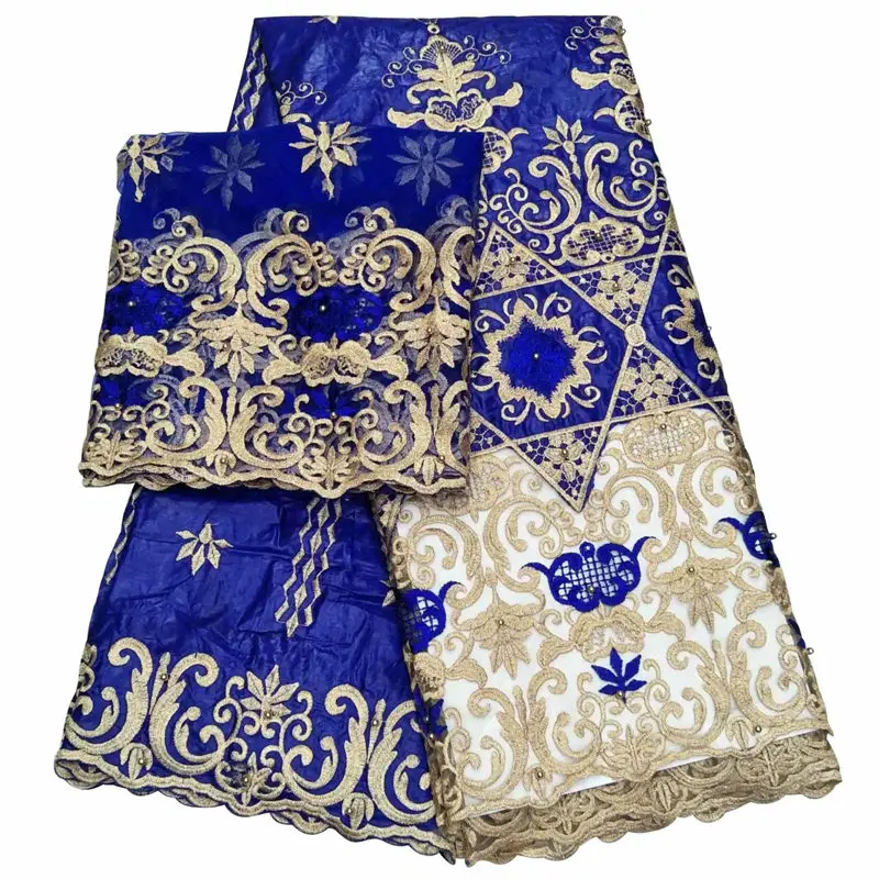 

Latest African Lace Fabric High quality! embroidery bazin riche getzner 5yards and 2yards swiss voile lace BL1036