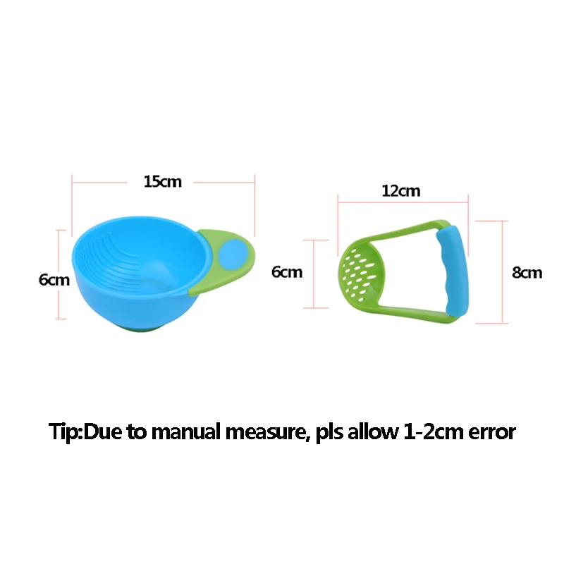 Baby Food Grind Bowl BPA Free Toddler Manual Feeding Fruit Mills Tool Infant Handmade Processor Container Kid Tableware MY0019 (7)