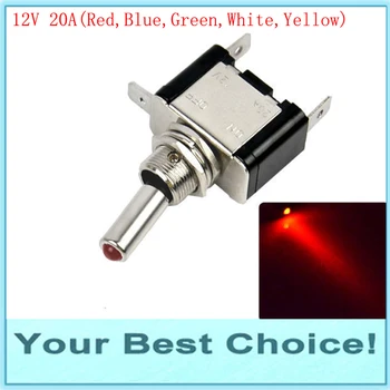 

5pcs/Lot ASW-07D DC12V 20A Led Illuminated Car Rocker Toggle Switch